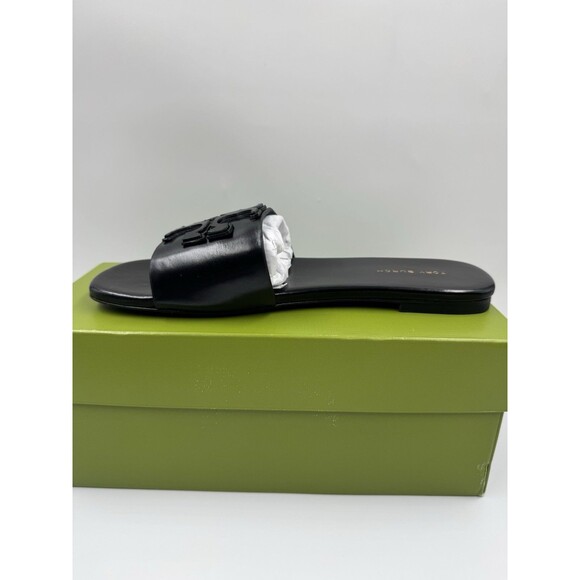Tory Burch INES Classic Single-Band Goat Leather Slide (Perfect Black) Size 6 - Picture 6 of 16